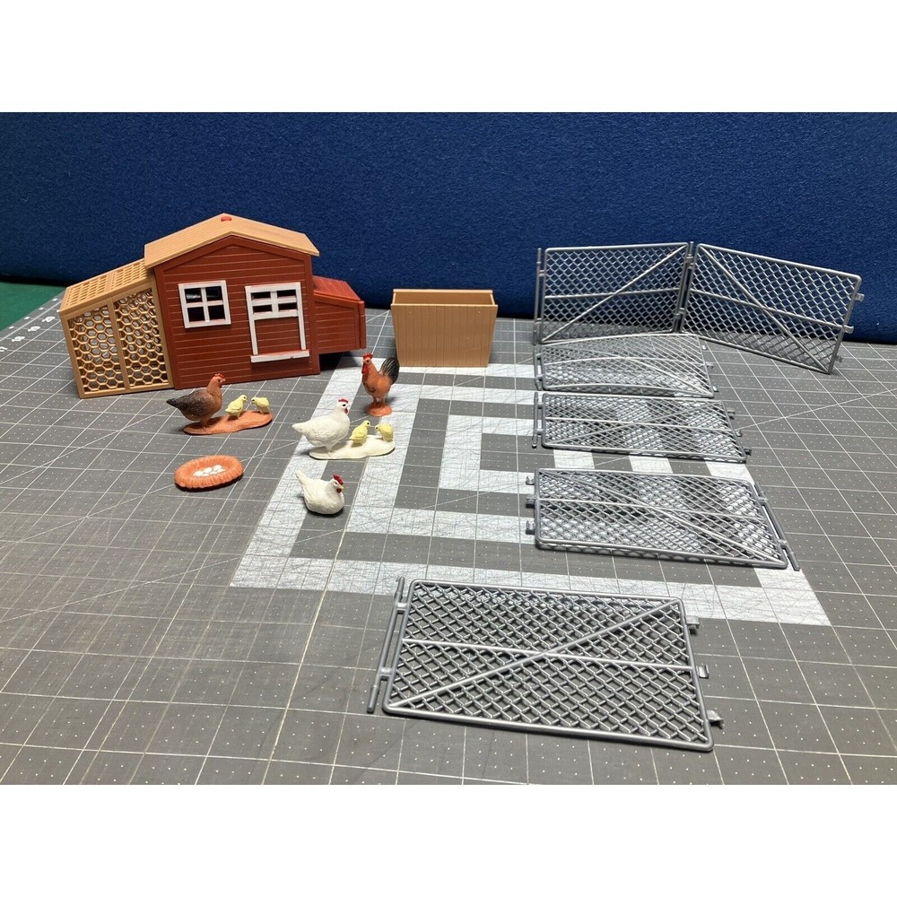 Popak New‎ Ray Country Life Farm Playset Chicken Coop Egg Roosters Fence Sound